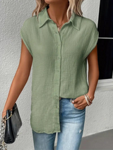 top blouses : Blouse Femme sans Manches Décontracté in van Seroa