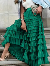 skirts : Jupe Longue Femme Tulle in van Seroa