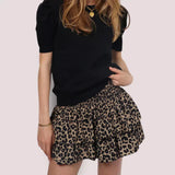 skirts : Jupe Femme Mini en Tissu Léger skirts Mode Classique in Panthère van Seroa