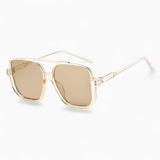 other : Lunettes de soleil Femmes Vintage à Demi-Cadre in ChampagneThé van Seroa