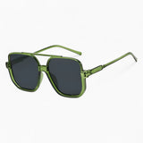other : Lunettes de soleil Femmes Vintage à Demi-Cadre in GrisVert van Seroa