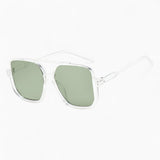 other : Lunettes de soleil Femmes Vintage à Demi-Cadre in TransparentVert van Seroa