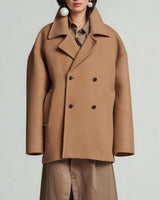 Autumn Collection : Manteau Femme Noir Polyester in camel van Seroa