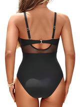 Maillots de bain pour femmes : Maillot de Bain 1 Pièce Femme Noir Sculptant Tulle Élégant Amincissant Plage Été in van Seroa