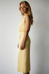 Robes : Robe midi élégante pour femme, confortable en jersey, idéale pour in van Seroa