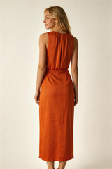 Robes : Robe midi élégante pour femme, confortable en jersey, idéale pour in van Seroa