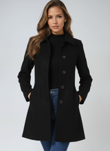 Autumn Collection : Manteau D'Hiver Femme Ajusté Manches Longues in van Seroa