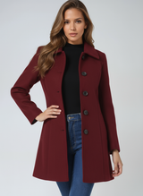 Autumn Collection : Manteau D'Hiver Femme Ajusté Manches Longues in van Seroa