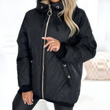 Autumn Collection : Manteau Femme Élégant Décontracté in Noir van Seroa