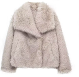 Autumn Collection : Manteau Femme Fourrure Beige in Beige van Seroa