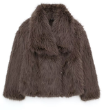 Autumn Collection : Manteau Femme Fourrure Beige in Marron van Seroa