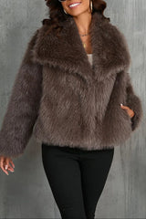 Autumn Collection : Manteau Femme Fourrure Mode Féminine in Marron van Seroa