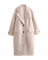 Autumn Collection : Manteau Femme Laine Polyester in Beige van Seroa
