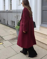 Autumn Collection : Manteau Femme Polyester Bordeaux in van Seroa