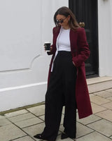 Autumn Collection : Manteau Femme Polyester Bordeaux in van Seroa