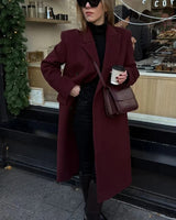 Autumn Collection : Manteau Femme Polyester Bordeaux in Rouge foncé van Seroa