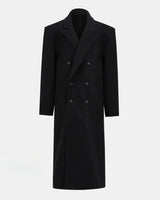 Autumn Collection : Manteau Femme Laine Double Boutonnage in Noir van Seroa