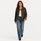Manteaux et vestes pour femmes : Manteau Hiver Femme Coupe Structurée Détails En Velours in van Seroa