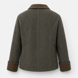 Manteaux et vestes pour femmes : Manteau Hiver Femme Coupe Structurée Détails En Velours in van Seroa