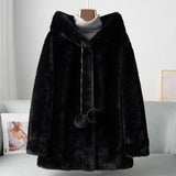 Manteaux et vestes pour femmes : Manteau Femme Hiver Décontracté in Noir van Seroa
