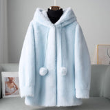 Manteaux et vestes pour femmes : Manteau Femme Hiver Décontracté in Bleu van Seroa