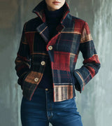 Manteaux pour femmes : Manteau Femme Hiver Carreaux Manteaux in van Seroa