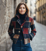 Manteaux pour femmes : Manteau Femme Hiver Carreaux Manteaux in van Seroa