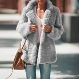 Autumn Collection : Manteau Hiver Femme Chaud en Polaire Autumn Collection in Gris clair van Seroa