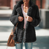 Autumn Collection : Manteau Hiver Femme Chaud en Polaire Autumn Collection in Noir van Seroa
