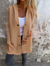 Autumn Collection : Manteau Femme Hiver Polyester in Kaki van Seroa