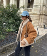 Autumn Collection : Manteau Hiver Femme Épais Camel Polyester in van Seroa