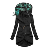 Autumn Collection : Manteau Hiver Femme Avec Capuche Polyester in Noir van Seroa