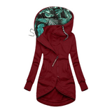 Autumn Collection : Manteau Hiver Femme Avec Capuche Polyester in Rouge vin van Seroa