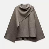 Autumn Collection : Manteau Hiver Femme Cap Autumn Collection Cape Élégante in Marron van Seroa