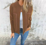 Autumn Collection : Manteau Femme Hiver Polyester in Marron van Seroa