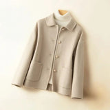 Manteaux et vestes pour femmes : Manteau Femme Hiver Cachemire in Beige van Seroa