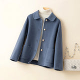 Manteaux et vestes pour femmes : Manteau Femme Hiver Cachemire in Bleu van Seroa