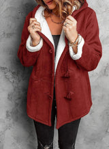 Autumn Collection : Manteau Hiver Femme Doublé Fourrure Autumn Collection in Rouge van Seroa