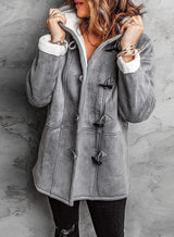 Autumn Collection : Manteau Hiver Femme Doublé Fourrure Autumn Collection in Gris van Seroa
