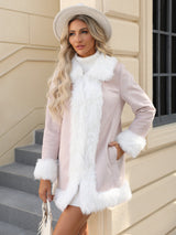Manteaux pour femmes : Manteau Femme Hiver Long Manteaux in violet clair van Seroa