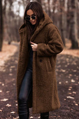 Autumn Collection : Manteau Hiver Femme Long Autumn Collection Mode Hiver in Marron van Seroa
