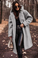 Autumn Collection : Manteau Hiver Femme Long Autumn Collection Mode Hiver in Gris van Seroa