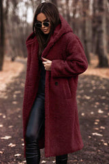 Autumn Collection : Manteau Hiver Femme Long Autumn Collection Mode Hiver in Bordeaux van Seroa