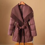 Autumn Collection : Manteau Femme Hiver Laine Blanc in Rouge van Seroa