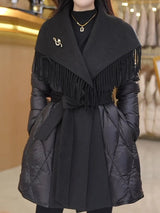 Autumn Collection : Manteau Femme Hiver Laine Blanc in van Seroa