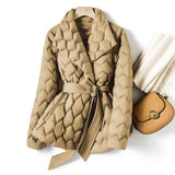Autumn Collection : Manteau Femme Hiver Matelassé in Beige Grès van Seroa
