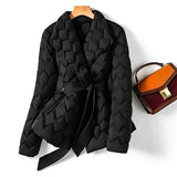 Autumn Collection : Manteau Femme Hiver Matelassé in Noir Minuit van Seroa