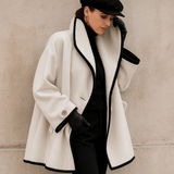 Autumn Collection : Manteau Femme Hiver Trench Long in Blanc van Seroa