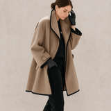 Autumn Collection : Manteau Femme Hiver Trench Long in Beige van Seroa
