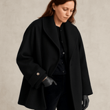 Autumn Collection : Manteau Femme Hiver Trench Long in Noir van Seroa